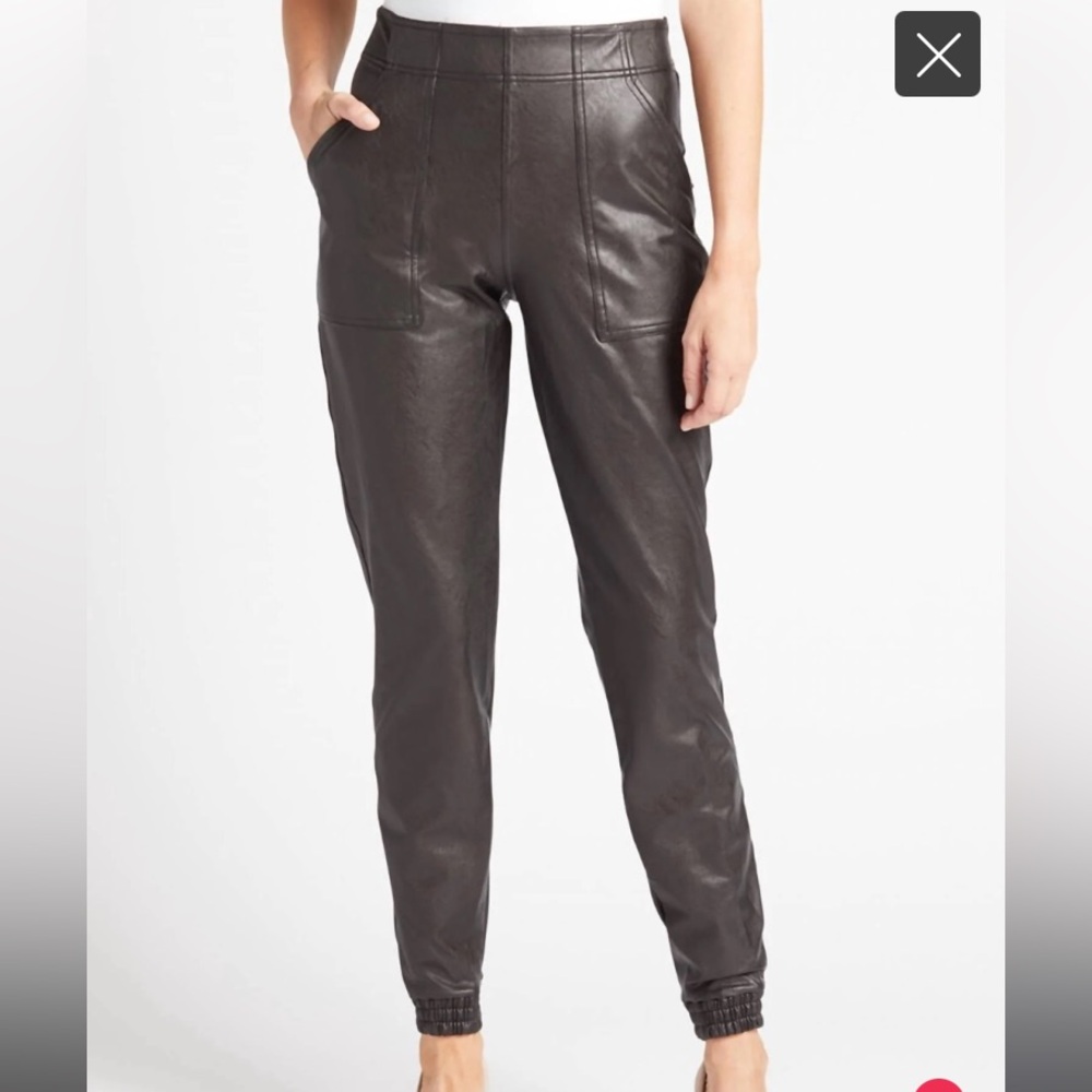 SPANX pleather joggers size large